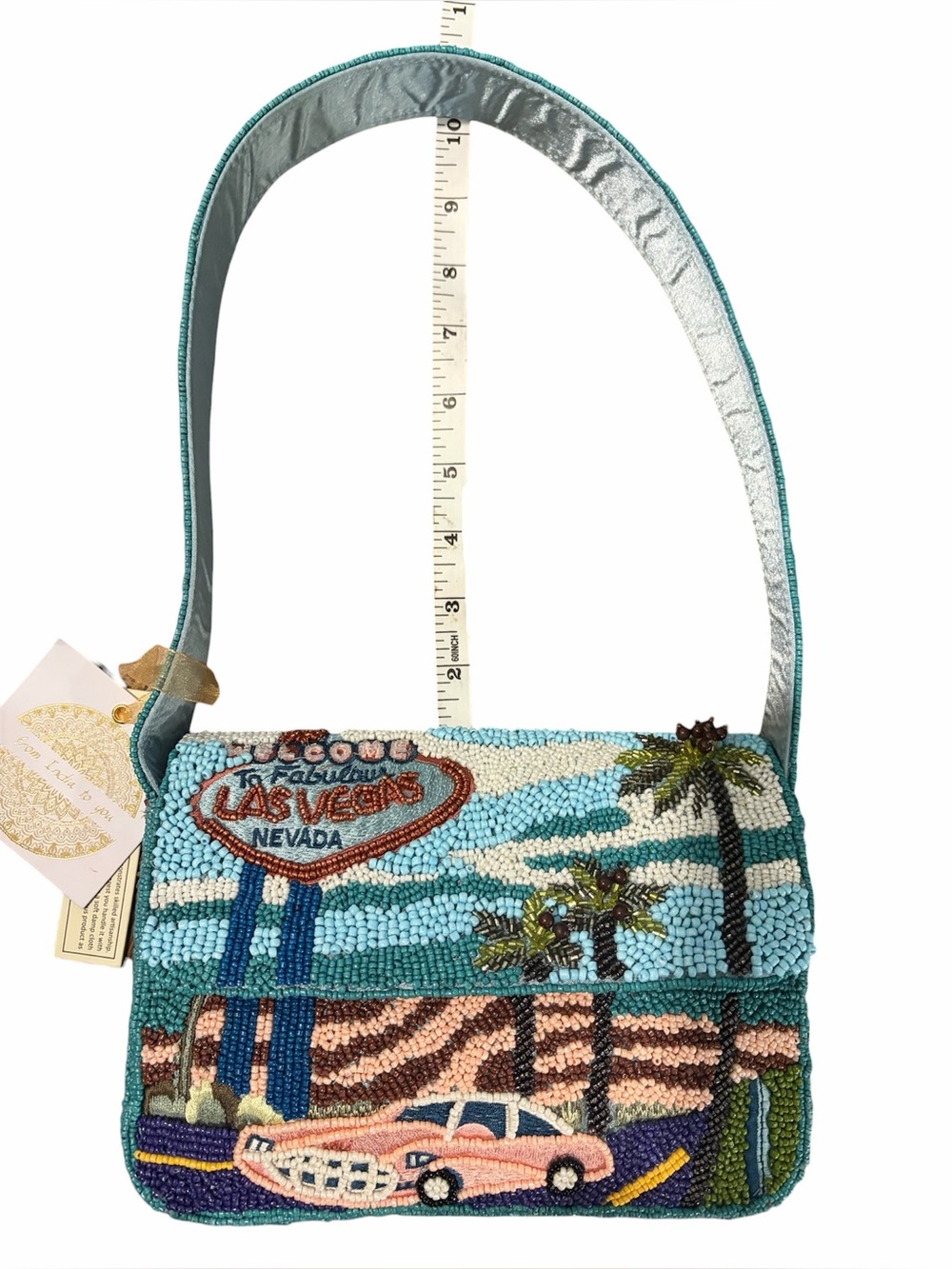 NWT: *Viral* Welcome to Las Vegas Beaded Bag π΄ From India to You π΄ - Picture 8 of 9